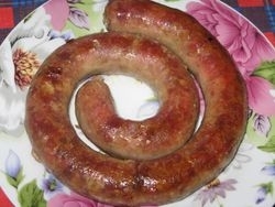 Домашняя колбаска из свинины