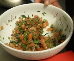 Камбала с овощами