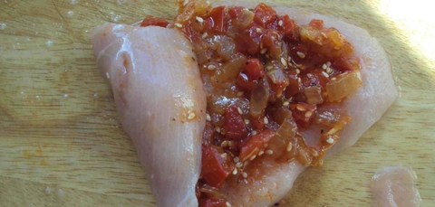рыба, запеченная с шампиньонами