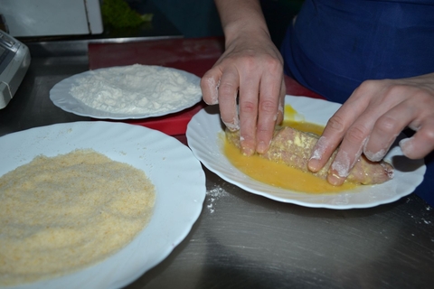 Телятина с брынзой и сладким перцем